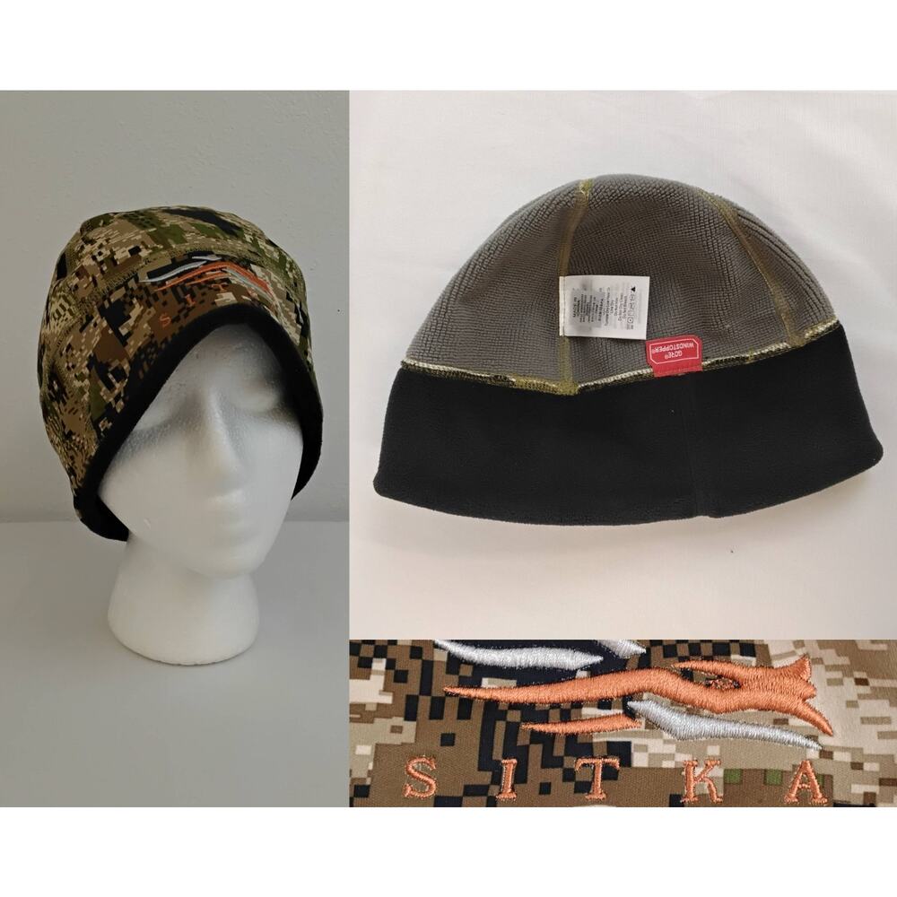 Sitka Windstopper Beanie Hat One Size Subalpine Camo